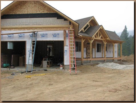 Conventional siding being applied
