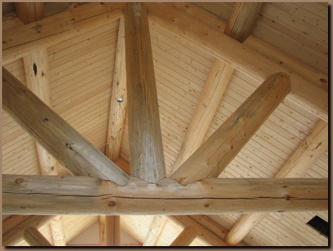 Interior conventional log truss