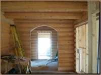 Arched Opening cut into wall