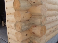Log siding corners